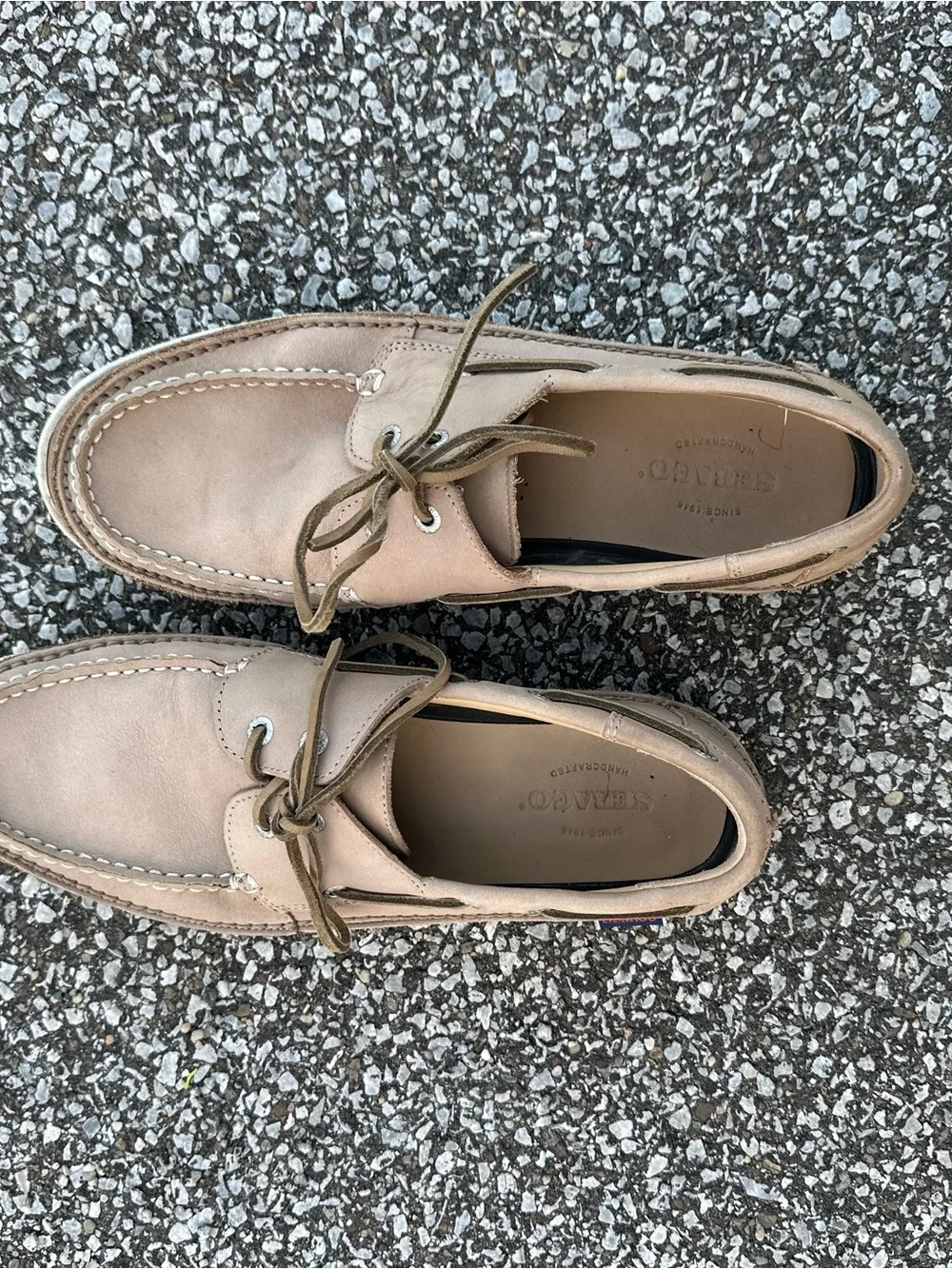 Sebago Men’s Tan Leather Boat Shoes Size 10.5